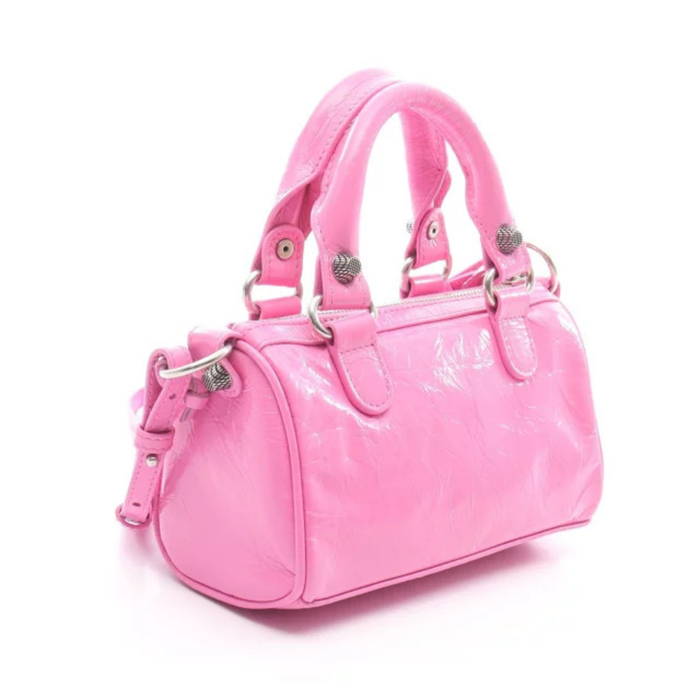 Balenciaga Handbag Duffle Le Leather Cagoule Pink